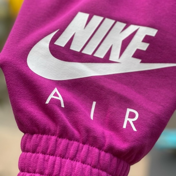 New Nike DM1773-564 Women Sportswear 7/8 Fleece Training Pant Berry Plus Size - Picture 3 of 16